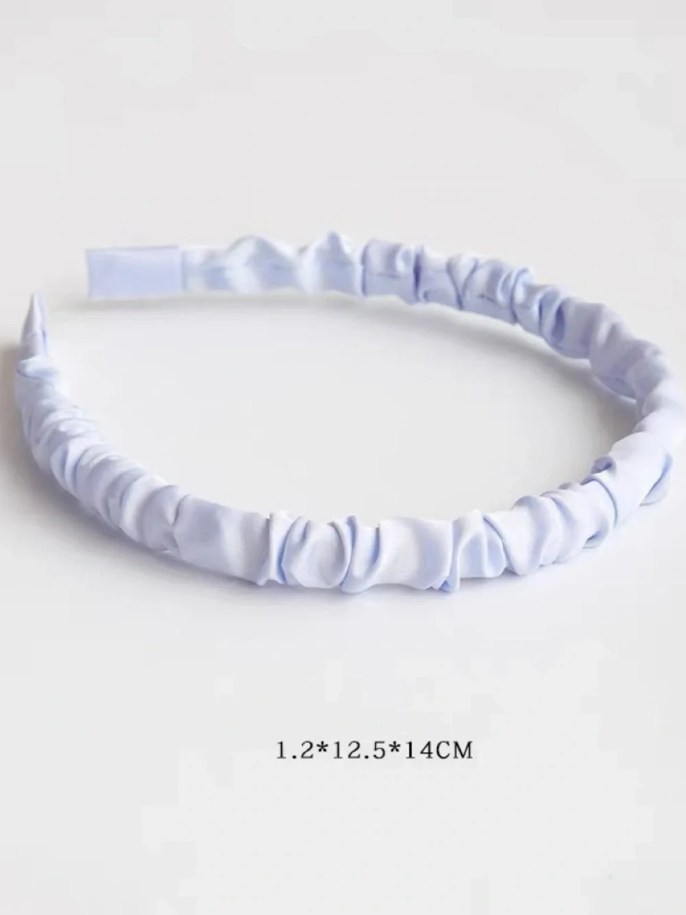 Vintage Light Blue Ruched Satin Kids Headband